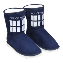 The Robe Factory Doctor Who TARDIS Boot Slipper Ladies Size 8