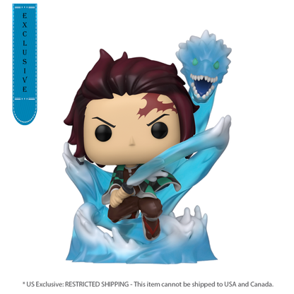 Funko Pop Demon Slayer Tanjiro with Dragon US Exclusive Glow Translucent Pop! Vinyl [RS]