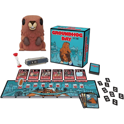 Funko Pop Groundhog Day The Game & Punxsutawney Phil Flocked US Exclusive Pop! Vinyl Bundle