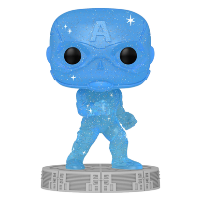 Funko Pop Marvel Infinity Saga Captain America Blue (Artist Series) Pop! Vinyl with Protector