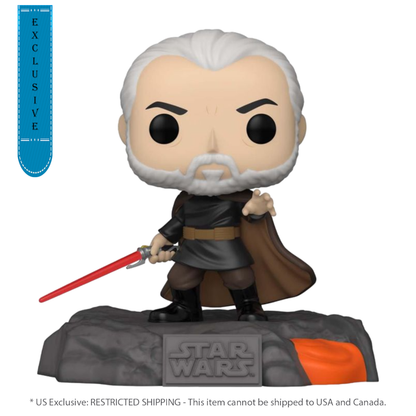 Funko Pop Star Wars Red Saber Series: Darth Tyranus Glow US Exclusive Pop! Deluxe [RS]