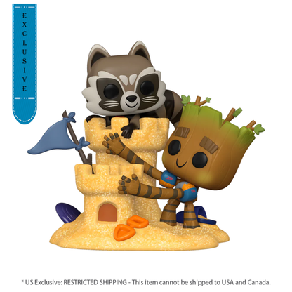 Funko Pop Marvel Rocket & Groot Beach Day US Exclusive Pop! Moment [RS]