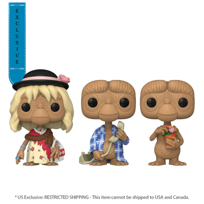 Funko Pop E.T. the Extra Terrestrial E.T. in Disguise, in Robe & with Flowers US Exclusive Pop! 3 Pack [