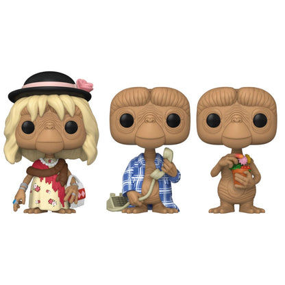 Funko Pop E.T. the Extra Terrestrial E.T. in Disguise, in Robe & with Flowers US Exclusive Pop! 3 Pack [