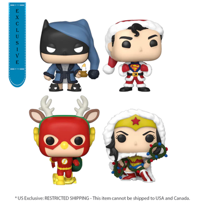 Funko Pop DC Comics Holiday Tree Box US Exclusive Pocket Pop! 4 Pack