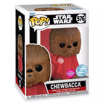 Funko Pop Star Wars Chewbacca with Robe Flocked US Exclusive Pop! Vinyl [RS]