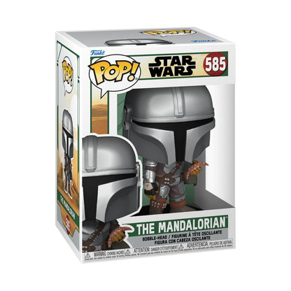 Funko Pop Star Wars: Book of Boba Fett Mandalorian with Pouch Pop! Vinyl
