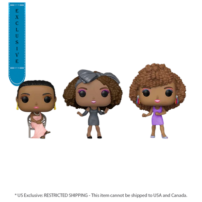 Funko Pop Whitney Houston Diamond Glitter US Exclusive Pop! Vinyl 3 Pack [RS]