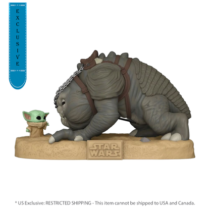 Funko Pop Star Wars: Book of Boba Fett Rancor with Grogu US Exclusive 10" Pop! Vinyl (RS)