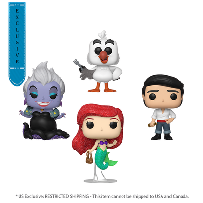 Funko Pop Little Mermaid (1989) Ariel, Prince Eric, Scuttle & Ursula US Exclusive Pop! Vinyl 4 Pack [RS]