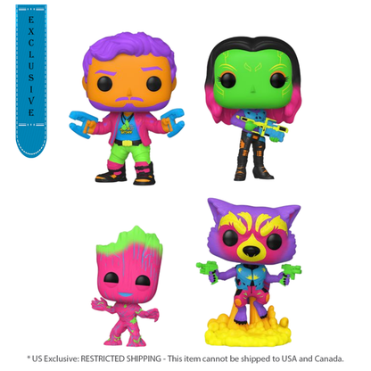 Funko Pop Guardians of the Galaxy: Vol 2 US Exclusive Blacklight Pop! 4 Pack [RS]