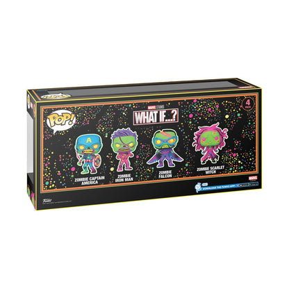 Funko Pop What If...? Blacklight UK Exclusive Pop! Vinyl 4 Pack [RS]