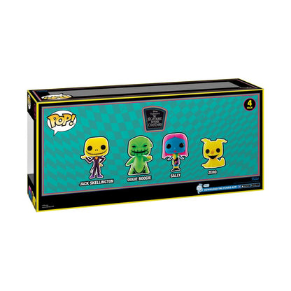 Funko Pop The Nightmare Before Christmas Blacklight UK Exclusive Pop! Vinyl 4 Pack [RS]