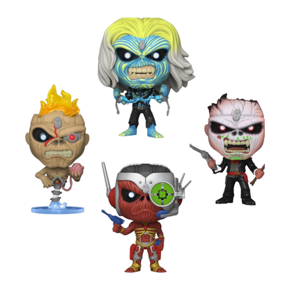 Funko Pop Iron Maiden Eddie US Exclusive Glow Pop! Vinyl 4 Pack [RS]