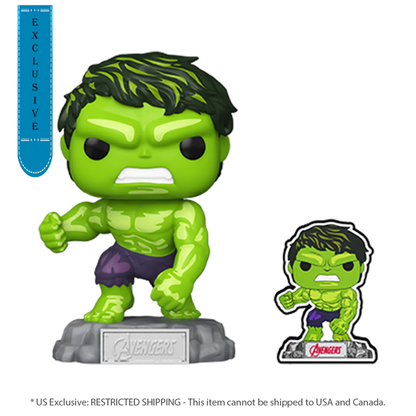 Funko Pop Avengers 60th Hulk (Comic) with Pin US Exclusive Pop! Vinyl [RS]