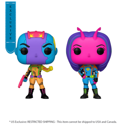 Funko Pop Guardians of the Galaxy: Vol 3 Nebula & Mantis US Exclusive Blacklight Pop! 2 Pack [RS]
