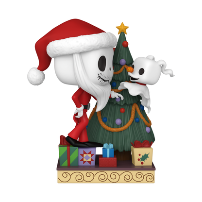 Funko Pop The Nightmare Before Christmas 30th Anniversary Jack & Zero with Christmas Tree Pop! Deluxe
