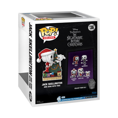 Funko Pop The Nightmare Before Christmas 30th Anniversary Jack & Zero with Christmas Tree Pop! Deluxe