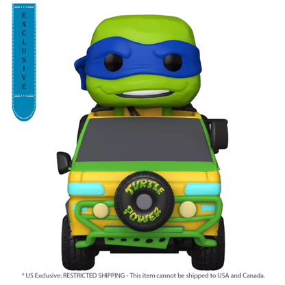 Funko Pop Teenage Mutant Ninja Turtles: Mutant Mayhem Leonardo in Turtle Van US Exclusive Pop! Ride [RS]