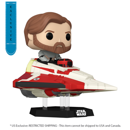 Funko Pop Star Wars: The Clone Wars Obi Wan in Delta 7 US Exclusive Pop! Ride [RS]
