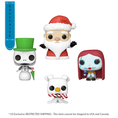 Funko Pop The Nightmare Before Christmas Tree Holiday US Exclusive Pocket Pop! 4 Pack Box Set [RS]