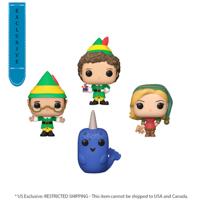 Funko Pop Elf Tree Holiday US Exclusive Pocket Pop! 4 Pack Box Set [RS]
