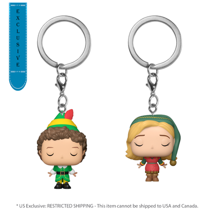 Funko Pop Elf Buddy & Jovie US Exclusive Pop! Keychain 2 Pack [RS]