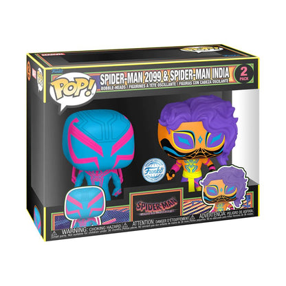 Funko Pop Spider Man: Across the Spider Verse Spider Man 2099 & Spider Man India US Exc Pop! 2 Pack [RS]