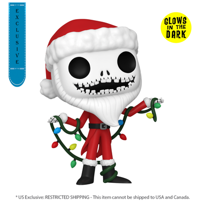 Funko Pop The Nightmare Before Christmas 30th Anniversary Santa Jack US Exclusive Glow Pop! Vinyl [RS]