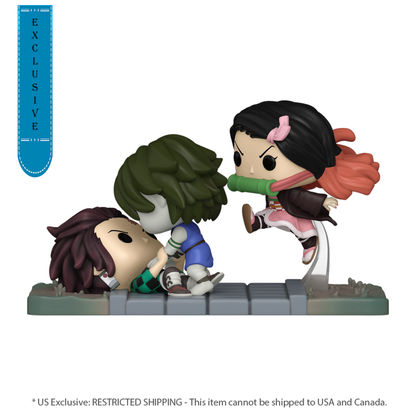 Funko Pop Demon Slayer Tanjiro & Nezuko Vs Temple Demon US Exclusive Pop! Moment [RS}