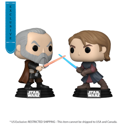 Funko Pop Star Wars: The Clone Wars Anakin Skywalker Vs Count Dooku US Exclusive Pop! Vinyl 2 Pack [RS]