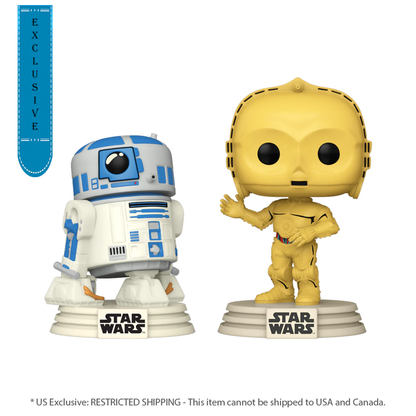 Funko Pop Star Wars: D100 R2 D2 & C 3PO Retro Reimagined US Exclusive Pop! 2 Pack [RS]
