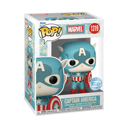 Funko Pop Marvel Comics: D100 Captain America Retro Reimagined Pop! Vinyl [RS]