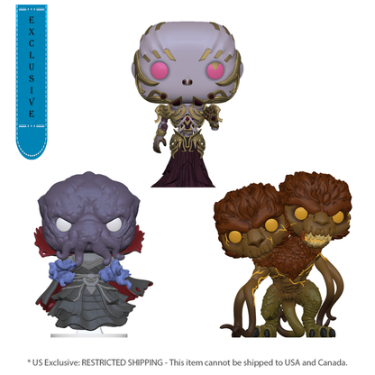 Funko Pop Dungeons & Dragons Vecna, Mind Flayer & Demogorgon US Exclusive Pop! Vinyl 3 Pack [RS]