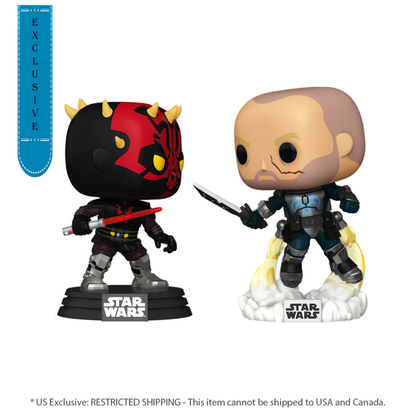 Funko Pop Star Wars: Clone Wars Darth Maul Vs Pre Vizsla Pop! 2 Pack [RS]
