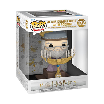 Funko Pop Harry Potter Dumbledore with Podium Pop! Deluxe