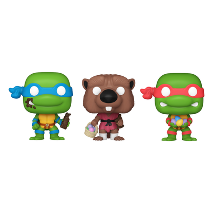 Funko Pop Teenage Mutant Ninja Turtles Splinter, Leonardo & Raphael Carrot Pocket Pop! 3 Pack