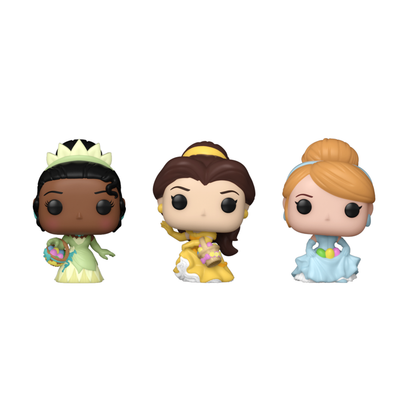 Funko Pop Disney Cinderella, Belle, Tiana Carrot Pocket Pop! 3 Pack