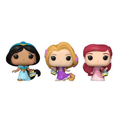 Funko Pop Disney Rapunzel, Ariel, Jasmine Carrot Pocket Pop! 3 Pack