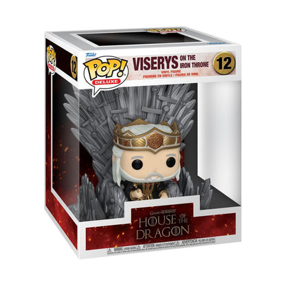 Funko Pop House of the Dragon Viserys on Throne Pop! Deluxe
