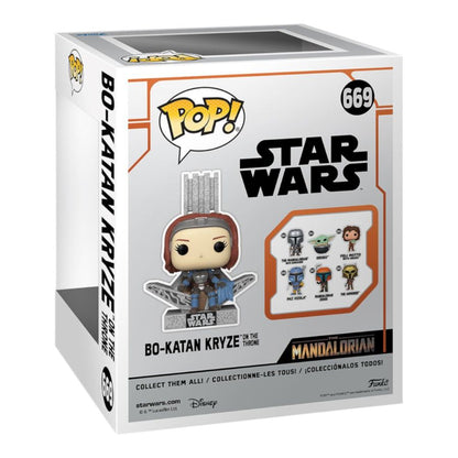 Funko Pop Star Wars: Mandalorian Bo Katan Kryze on Throne Pop! Vinyl Deluxe