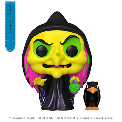 Funko Pop Snow White (1937) Disguised Evil Queen (with Raven) US Exclusive Blacklight Pop! Vinyl [RS]