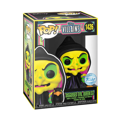 Funko Pop Snow White (1937) Disguised Evil Queen (with Raven) US Exclusive Blacklight Pop! Vinyl [RS]