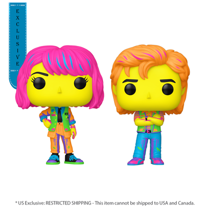 Funko Pop Stranger Things Robin & Steve US Exclusive Blacklight Pop! 2 Pack [RS]