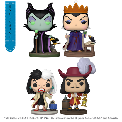 Funko Pop Disney: Villains  US Exclusive Glow Pop! Vinyl 4 Pack [RS]