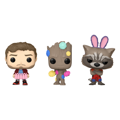 Funko Pop Guardians of the Galaxy Star Lord, Groot, & Rocket Carrot Pocket Pop! 3 Pack