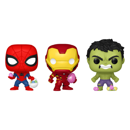 Funko Pop Marvel Comics Spider Man, Iron Man & Hulk Carrot Pocket Pop! 3 Pack