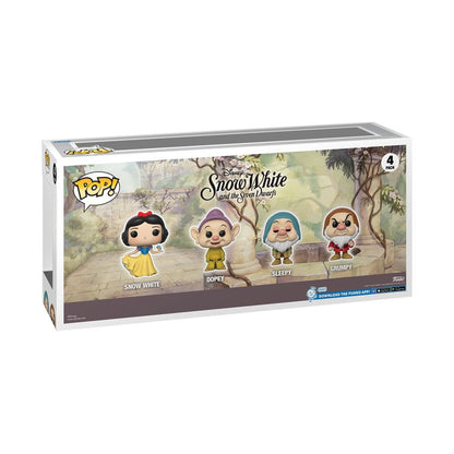 Funko Pop Snow White (1937) Snow White, Dopey, Sleepy, Grumpy Exclusive Diamond Glitter Pop! 4 Pack [RS]