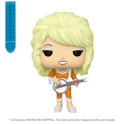 Funko Pop Dolly Parton Dolly Parton with Guitar US Exclusive Diamond Glitter Pop! Vinyl [RS]