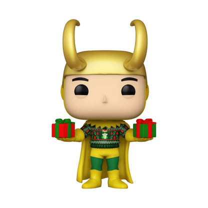 Funko Pop Marvel Comics Loki with Sweater Holiday US Exclusive Metallic Pop! Vinyl [RS]